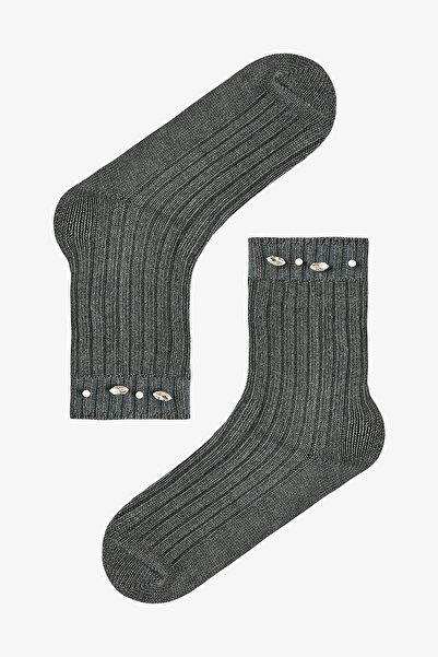 Penti Thick Socks with Pearl and Stone Detail