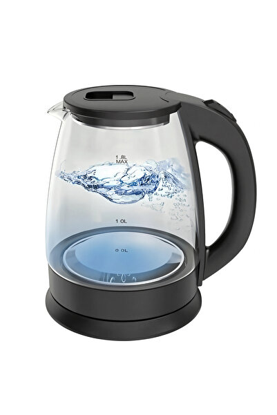 Generic غلاية كهربائية من دينكس، سعة 1.8 لتر، إبريق زجاجي، 1500 واط، غلاية ما...