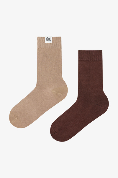 Penti Açık Kahverengi Erkek Pamuklu 2'li Soket Çorap