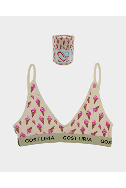 GOST LİRİA -İce Cream Desenli Kadın Bralet