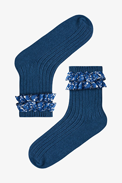 Penti Vintage Fırfırlı Kalın Soket Çorap