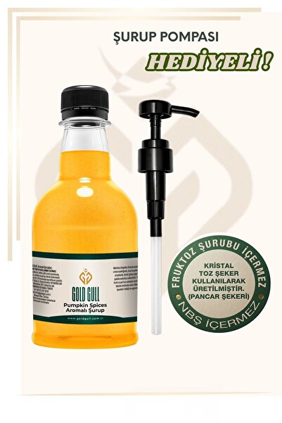 gold gull Pumpkin Spices (baharatlı Bal Kabağı) aromalı Kahve Ve Meyve Şurubu...