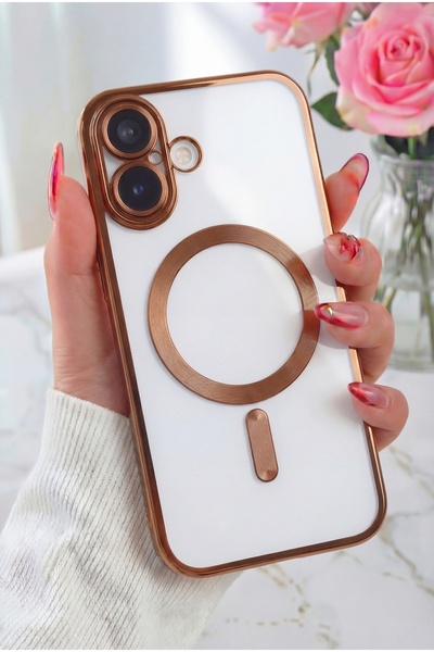 Fibaks iPhone 17 Kılıf Kamera Lens Korumalı Magsafe Şarj Kilifi Şeffaf Renkli...