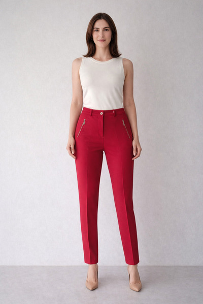 GARNİ Готові штани з блискавкою, вузькими штанинами, з тканини