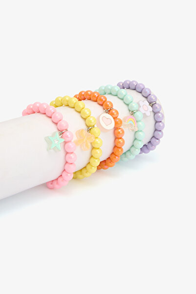 Penti Renkli Kız Çocuk Boncuklu 5'li Bileklik Seti