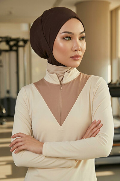 Aisha's Design Μαντίλι ιδρυμένοτροπίας, TB-5, Καφέ