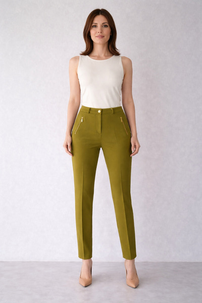 GARNİ Готові штани з блискавкою, вузькими штанинами, з тканини