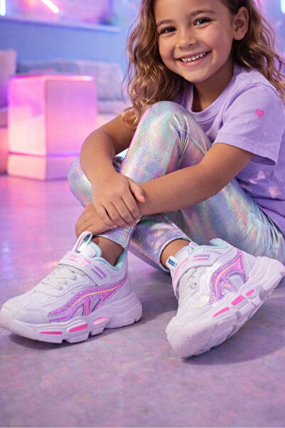 Kid's World Anatomical Glittery Faylon Sole Lighted Children's Sports Shoes (...