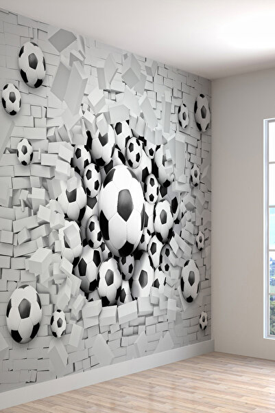 dreamwall 3 Boyutlu Futbol Topları Desenli Isı Ve Ses Yalıtımlı Sağlıklı Teks...