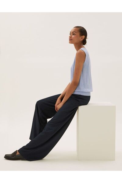 Marks & Spencer Wide Leg Örme Pantolon