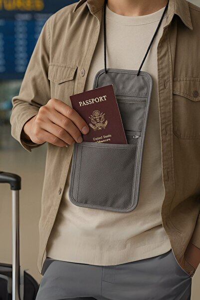 Ecrou Multi-Eye Strap Passport Holder Gray