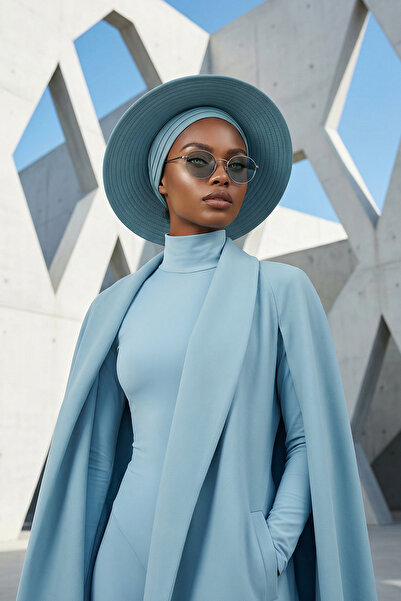 Aisha's Design Combed Cotton Bonnet Turban with Detachable Bow on the Back, S...