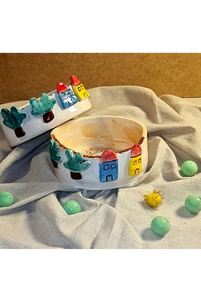 senseoftouch evim kase ,çerezlik ,meyve sunum tabağı el yapımı seramik