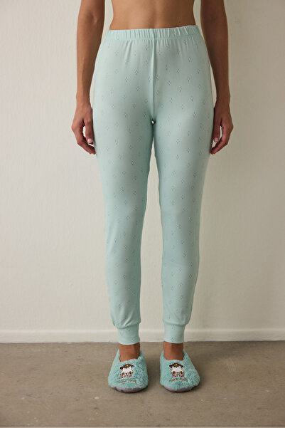 Penti Pantaloni de pijama cu efect termic cu model de stele Mint Sleep-In