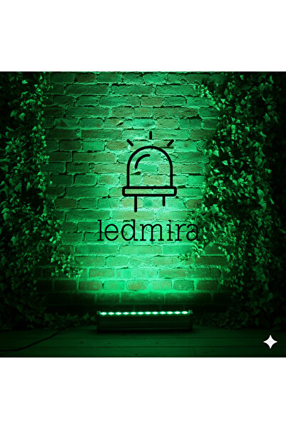 Ledmira 12w - 35cm Yeşil Renk Işık Wallwasher Duvar, Minare, Bina Ve Ağaç Boyama