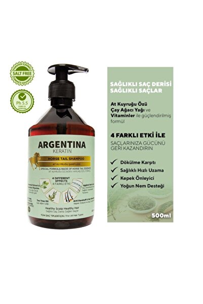 ARGENTİNA KERATİN 500 ml Keratin and Anti-Spill Ponytail Shampoo