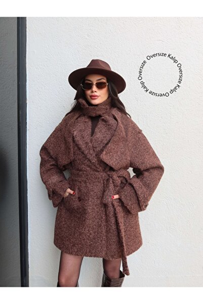 ESRAHELVACI Palton cu cravată în cruce