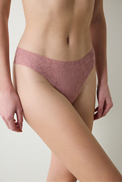 Penti Chiloți brazilian Dusty Rose cu tăietură laser invizibil