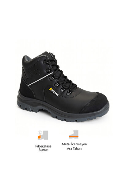 Gripper Mekap GPR-215 S3 Siyah SRC Mikrofiber Deri Fiberglass Burun Kevlar Ar...