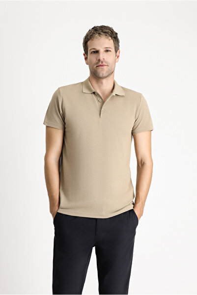 Kiğılı Tricou din bumbac brodat cu gâtul polo