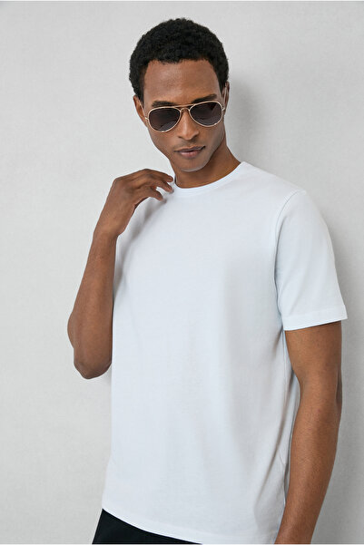 Kiğılı Bisiklet Yaka Slim Fit %100 Pamuk Tişört