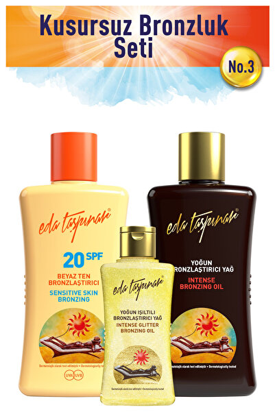 Eda Taşpınar Kusursuz Bronzluk Seti no.3 Spf0+BeyazT+MiniIşıltılı (EGX03-EGX1...