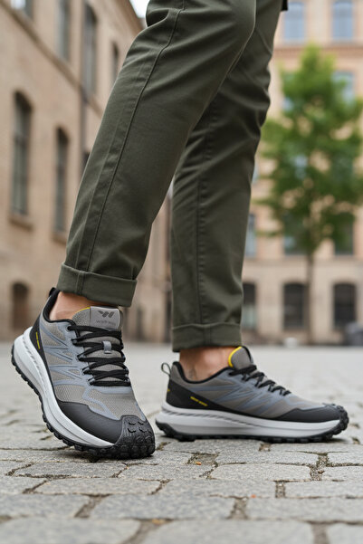 WALKWAY Smoked Non-Slip Lace-Up Flexible Men's Sports Shoes Osiria 2035 m