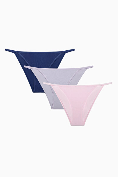 Penti Strappy Pamuklu 3lü Çok Renkli Slip Külot