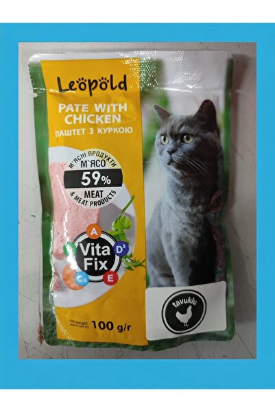 LEÖPÖLD Tavuklu Yetişkin Kedi Yaş Maması 100 gr 24' LÜ PAKET