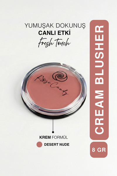 Rose Candy Krem Allık | Yüksek Pigmentasyon | Islak & Canlı Bitiş | Nude | De...
