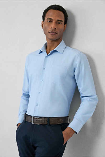 Kiğılı Дълъг ръкав, тясна кройка, класическа яка, памук, лесно гладене, Оксфо...