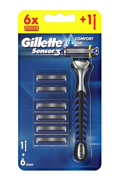Gillette Ξυριστική μηχανή Sensor3 + 6 ανταλλακτικές λεπίδες ξυραφιού