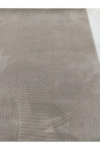 Merinos Rölyef Joy Bej Kaymaz Taban Kesme Halı Yolluk