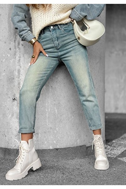 ADAMODA.RO Simple elastic mom fit jeans