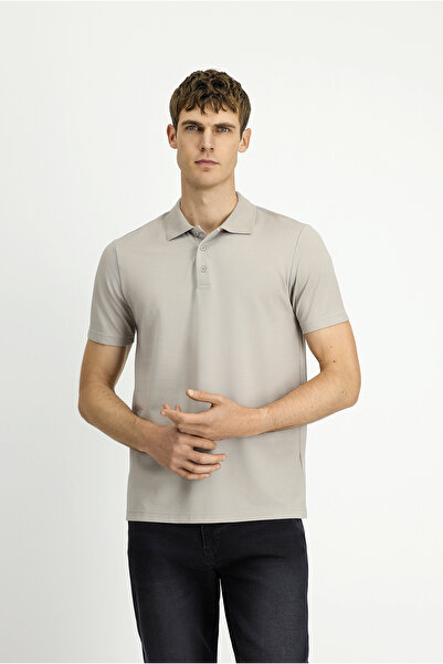 Kiğılı Tricou din bumbac brodat cu gâtul polo