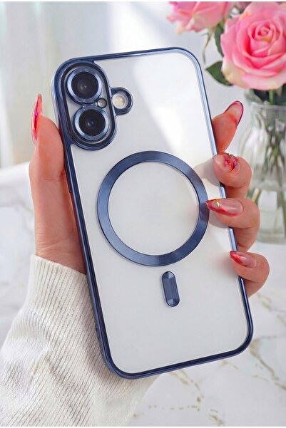 Fibaks iPhone 16 Plus Kılıf Kamera Lens Korumalı Magsafe Şarj Kilifi Şeffaf R...
