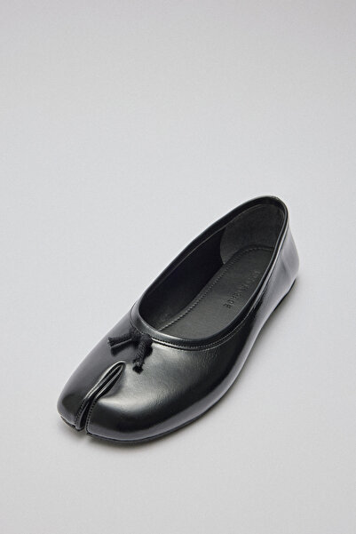 LUTVELIZADE Babet 2516 - Balerini negri pentru femei cu detaliu de nod între ...