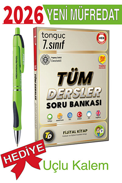 Tonguç Yayınları 7. Sınıf Tüm Dersler Soru Bankası Fijital Kitap + Hediyeli