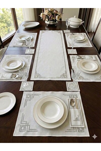 Sfr Home by FİSKOS طقم تقديم أمريكي من فيرديس مكون من 19 قطعة