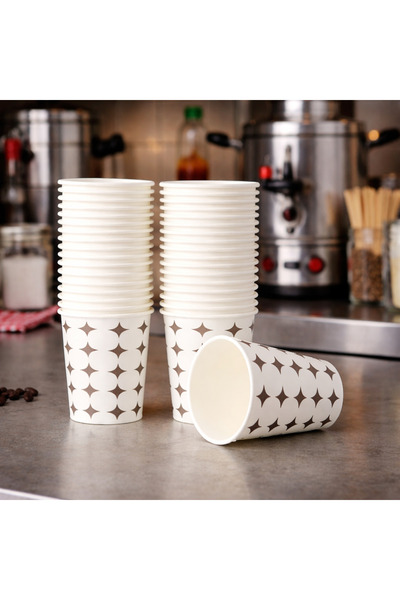 Ambalaj Evi 7 Oz Karton Bardak 200 Adet Tek Kullanımlık – Kahve Çay İçecek Ba...