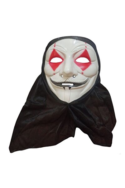 partidolu Halloween Kapüşonlu V for Vendetta Maskesi Plastik 1 Adet