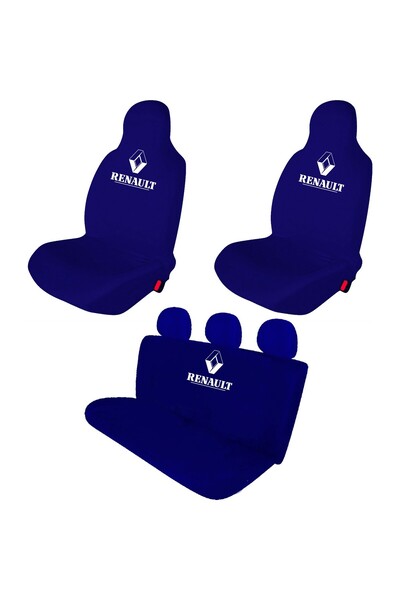 Antwax Renault Megane Penye Oto Koltuk Kılıfı - Marka Logo Baskılı - Lacivert