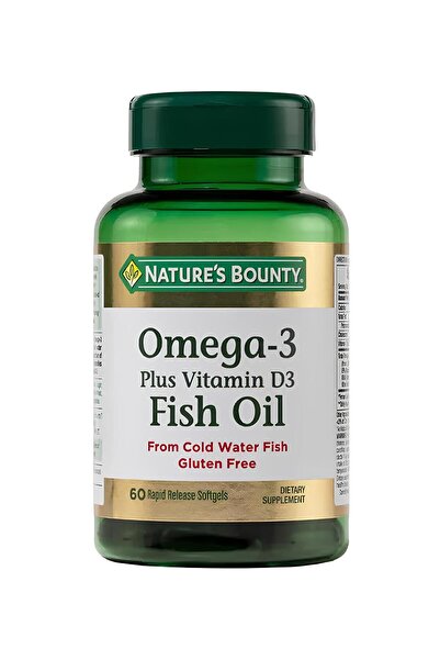 Nature's Bounty Omega-3 Plus Vitamin D3 60 Kapsül