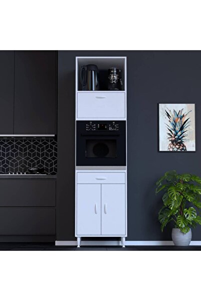 Modilayn JOLLY Ankastre Dolap (60x239.7x56 cm): 1 Çekmece, 3 Kapak, 4 Göz Raf...