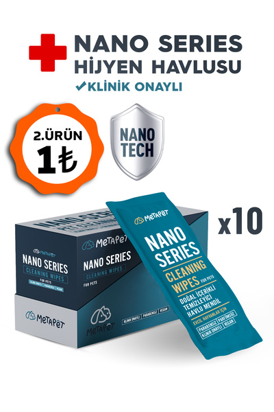 Metapet Köpekler Için Nano Series Büyük Bakım Havlusu, Göz Kulak Ağız Temizle...