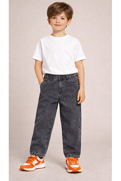 GIYIMTARZİM Erkek Çocuk Gri Kot Pantolon