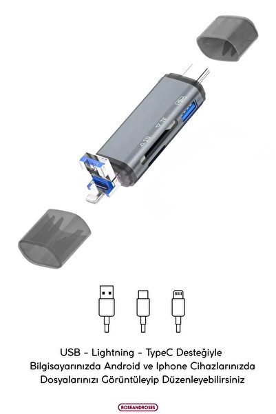 RoseandRoses Smartphone and Computer Compatible Micro Sd - Tf - Sd Card - USB...