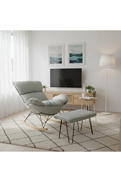 DEC5 Luxury faux leather rocking recliner