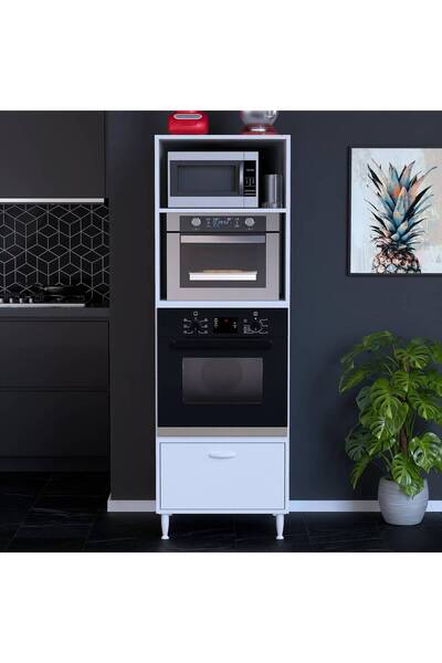 Modilayn Yasemin Ankastre Mikrodalga Mini Fırın Dolabı Banyo Çok Amaçlı Dolap