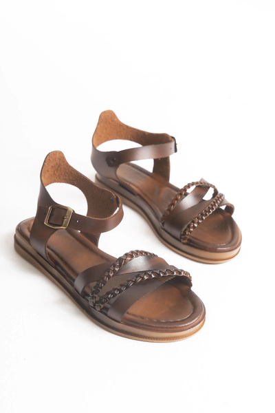 Lively Stylish Sandale Raisa Double Mesh Detaliate Plate Casual Bodrum